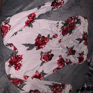 Floral tube top jumper